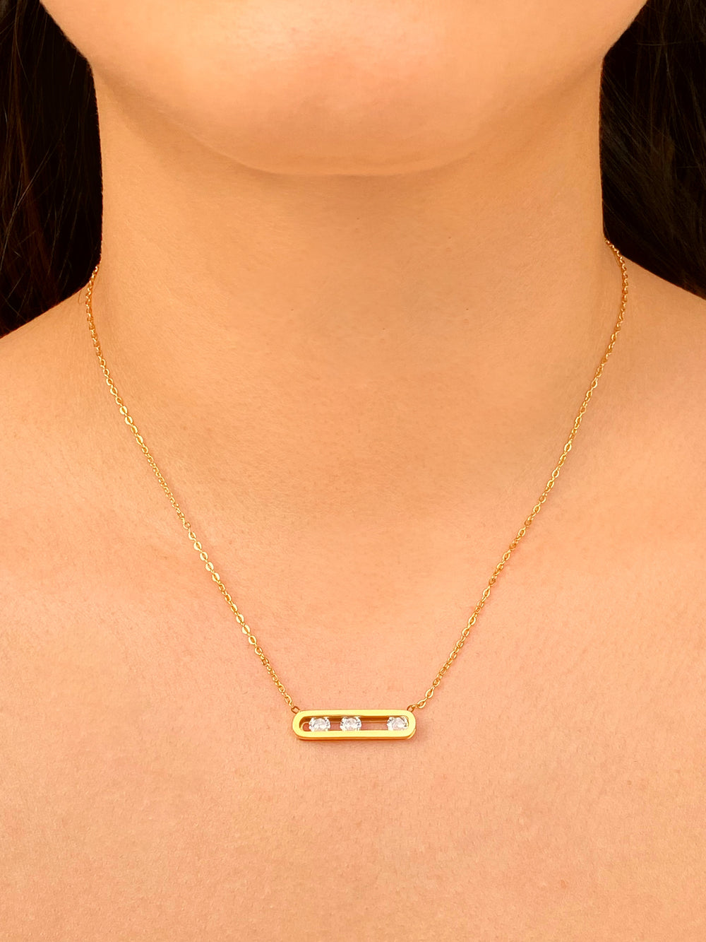 Collar Con Dije Rectangular