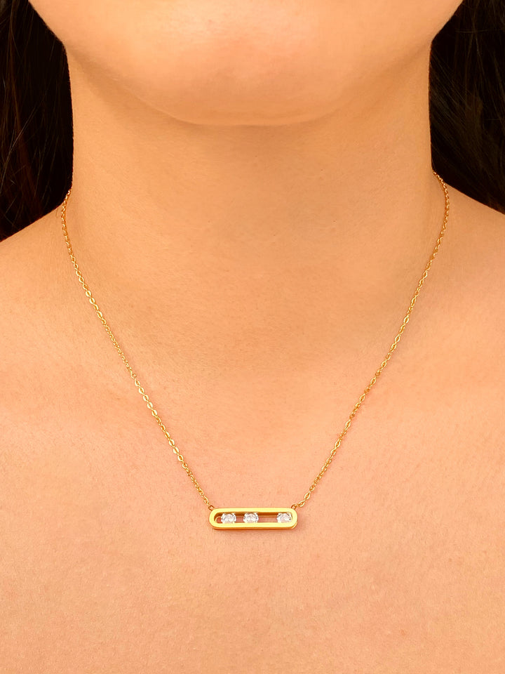 Collar Con Dije Rectangular