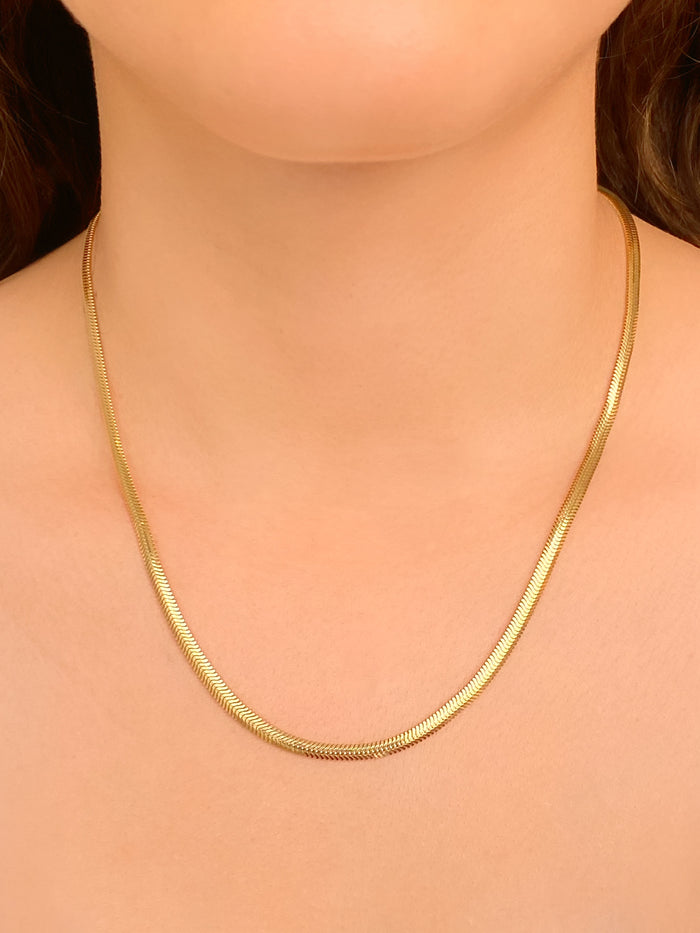 Collar Planchado 3.4 mm Oro 14k