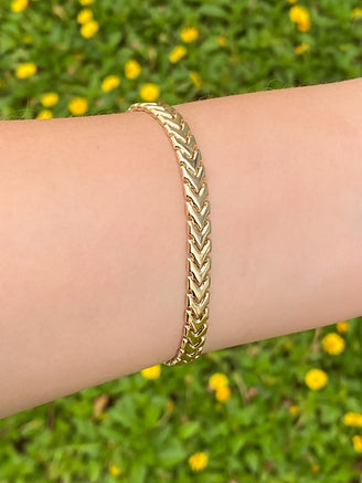 Pulsera Tipo Flechas Oro 14k