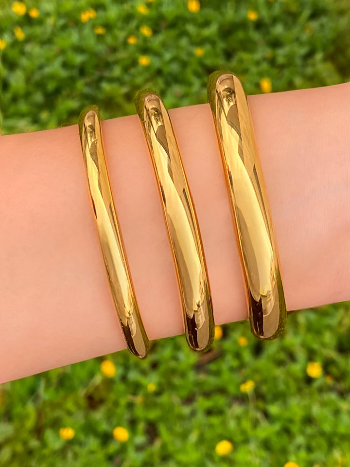 Brazalete Liso Dorado