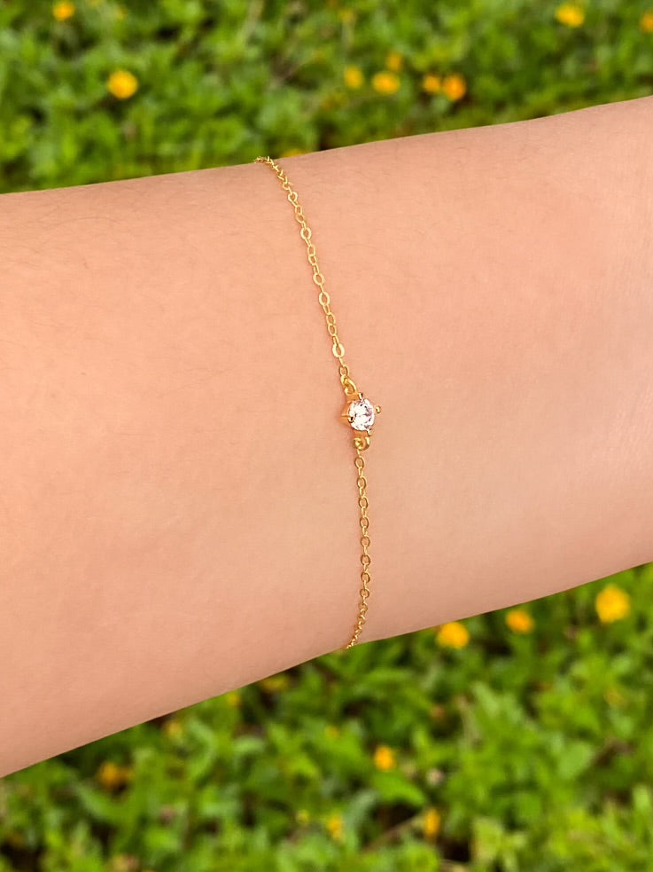 Pulsera Dorada Con Zirconia