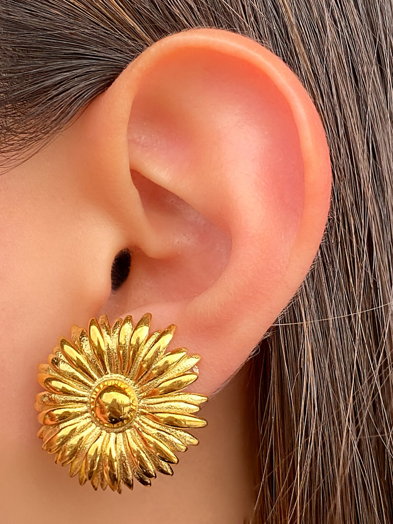 Par Arete Girasol Dorado