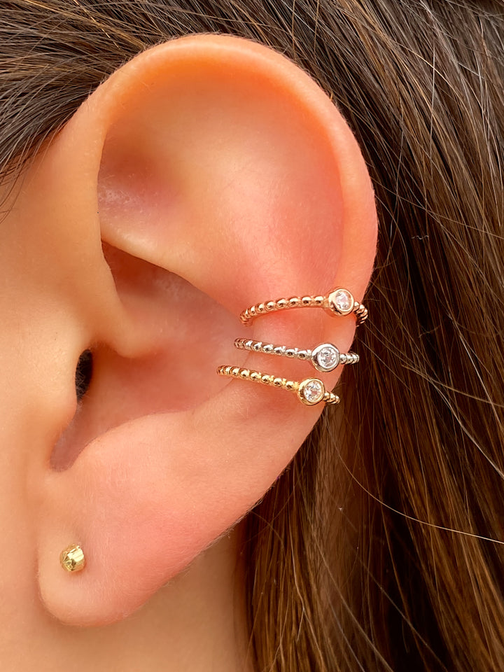 Ear Cuff Con Una Zirconia