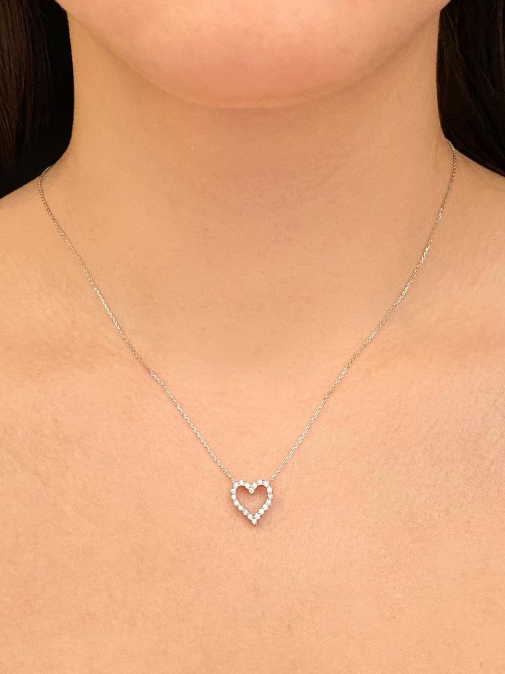 Collar Dije Corazón Diamante 0.25 Ct