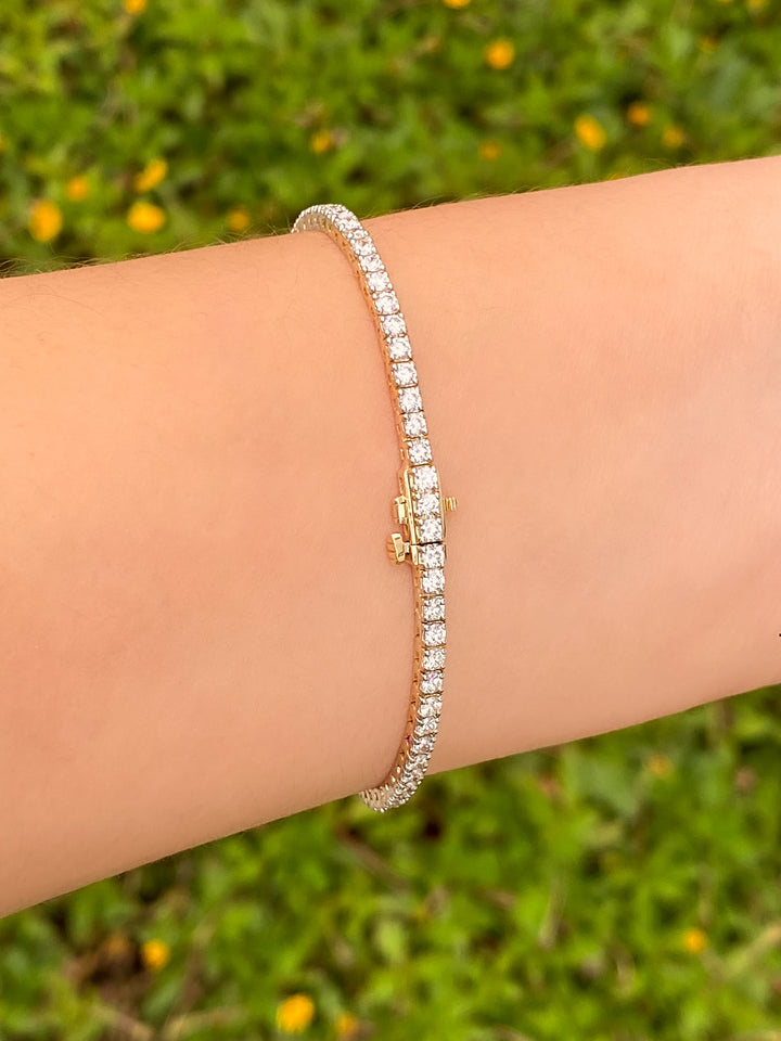 Tennis Bracelet 3 Ct Diamantes Lab Grown