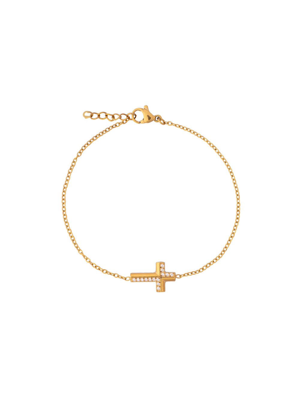 Pulsera Con Cruz Zirconias