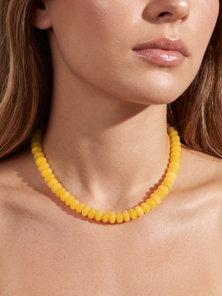 Choker Aros Piedra Natural 8 mm
