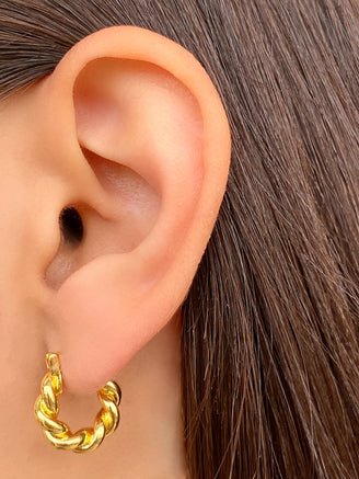 Par Arracada Trenzada 16 mm