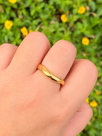 Anillo Grueso Ondulado 4 mm