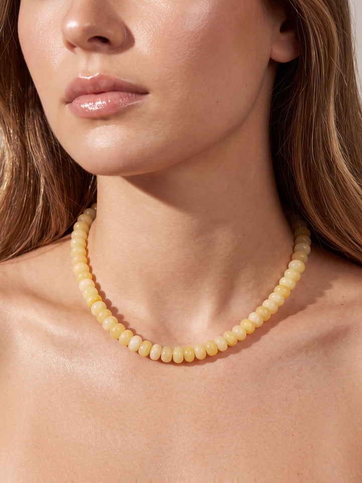 Choker Aros Piedra Natural 8 mm