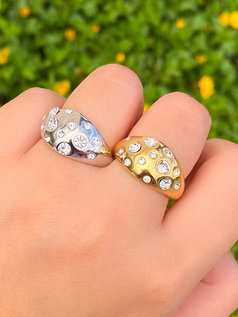 Anillo Grueso Con Zirconias