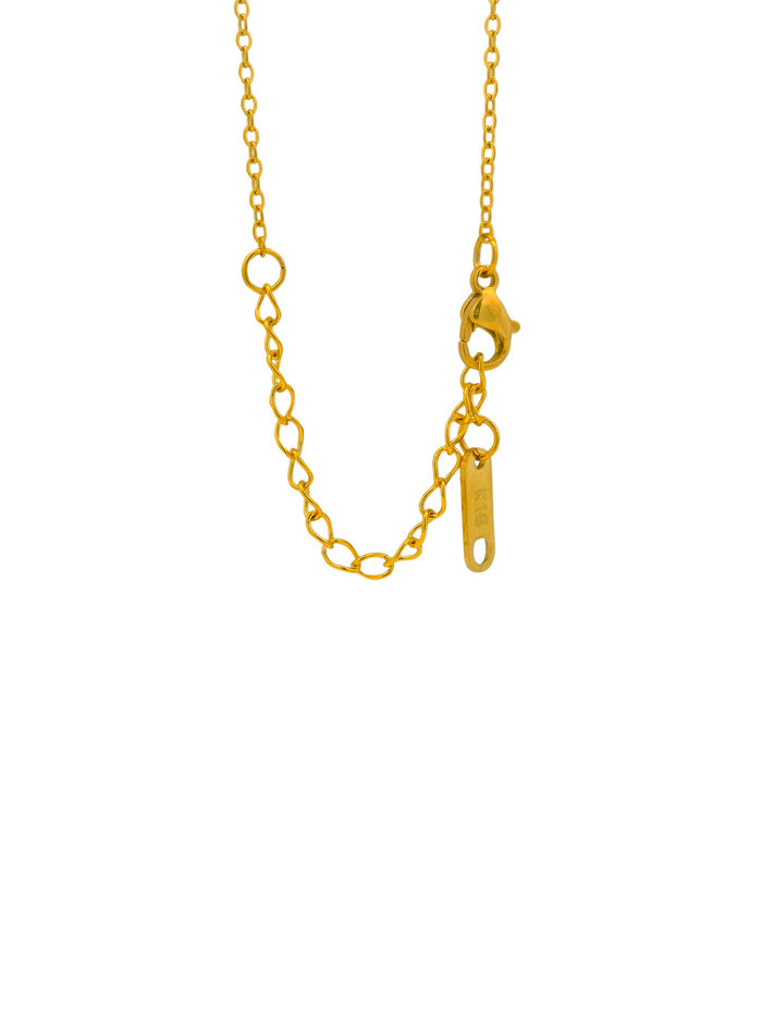 Collar Con Dije Irregular Con Perla