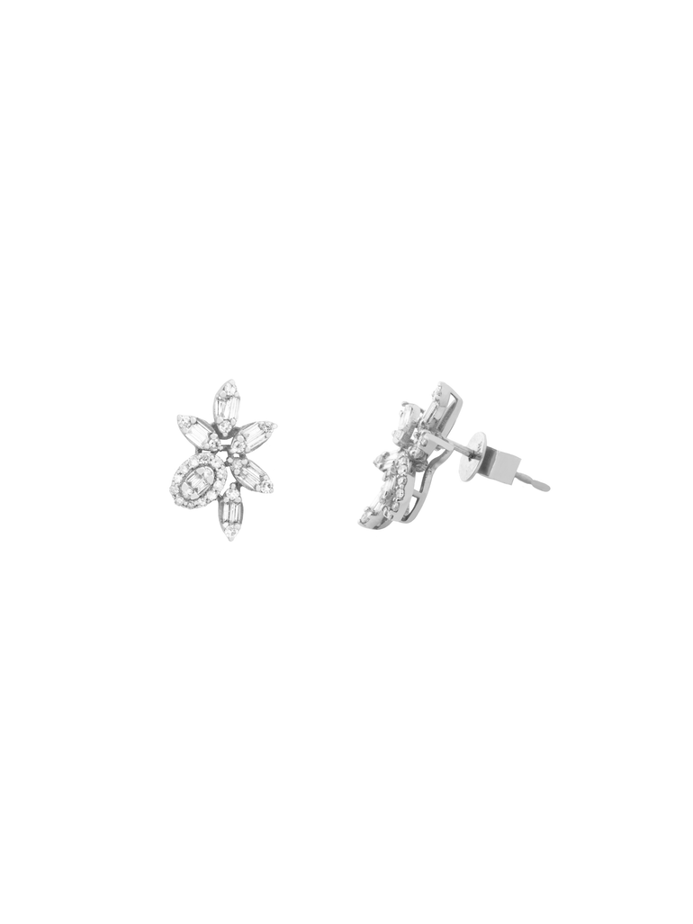Par Arete Flor Baguette Diamante 0.52 Ct