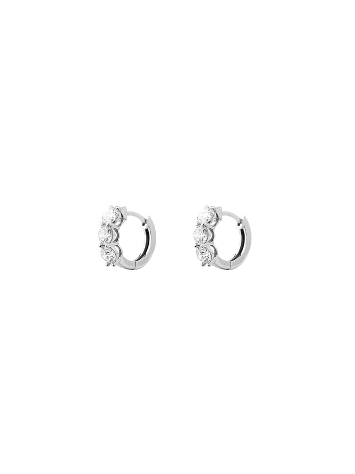 Par Arracada Corte Round 1.74 Ct  Diamantes Lab Grown