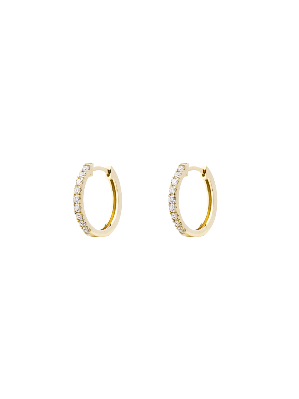 Par Arracada Corte Round 0.50 Ct Diamante Natural