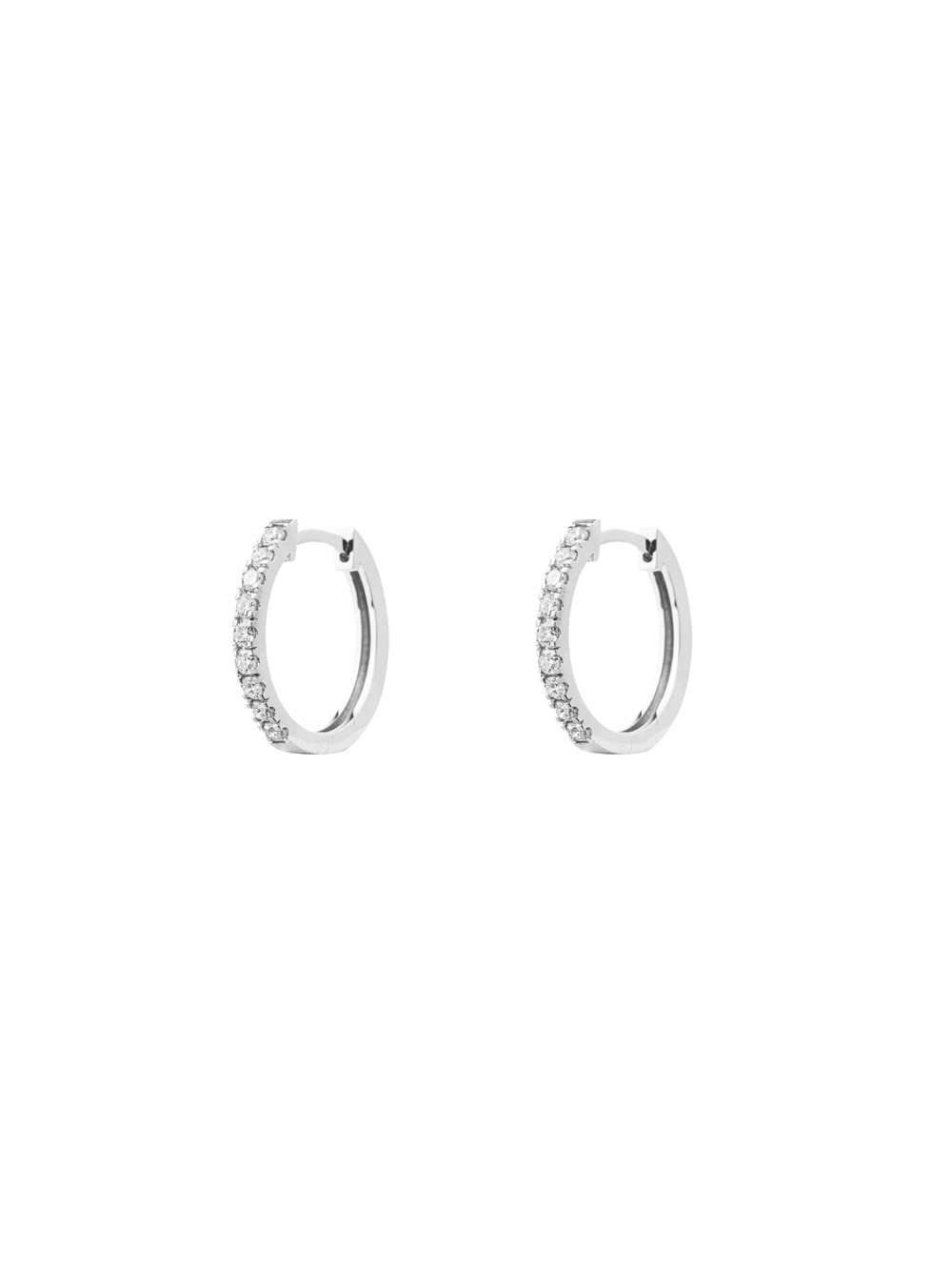 Par Arracada Corte Round 0.50 Ct Diamante Natural