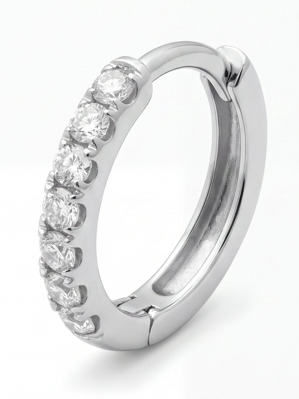 Par Arracada Corte Round 0.12 Ct Diamante Natural