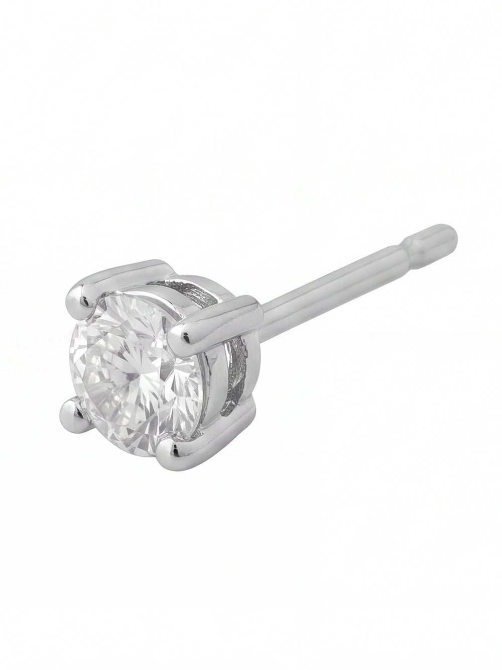 Par Arete Corte Round 0.11 Ct Diamante Natural