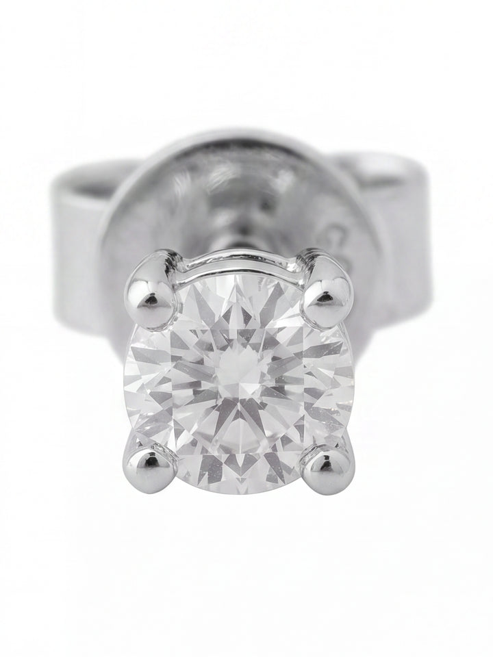 Par Arete Corte Round 0.11 Ct Diamante Natural
