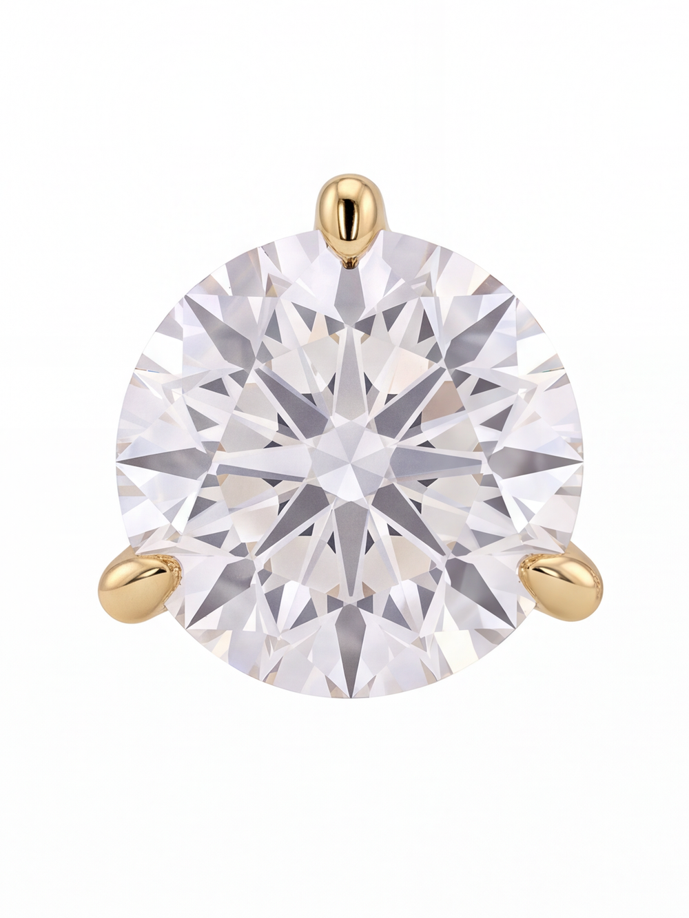 Par Arete Diamantes Lab-Grown Solitario Corte Redondo 1 Ct