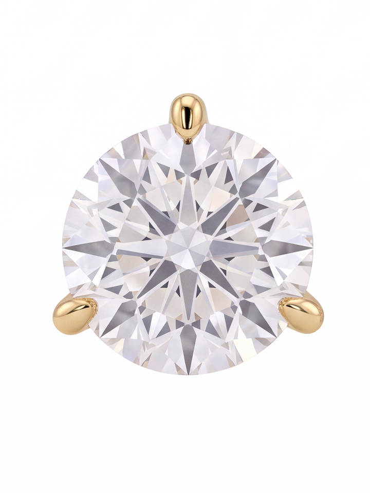Par Arete Diamantes Lab-Grown Solitario Corte Redondo 1 Ct