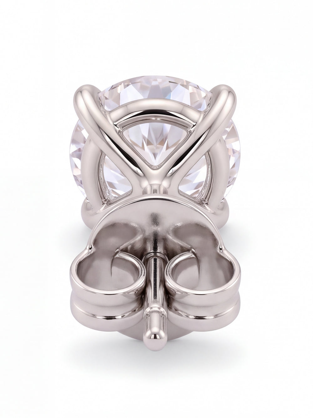 Par Arete Diamantes Lab-Grown Solitario Corte Redondo 1 Ct