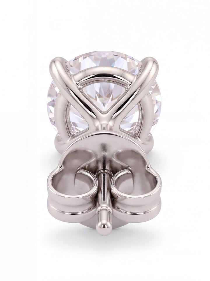 Par Arete Diamantes Lab-Grown Solitario Corte Redondo 1 Ct