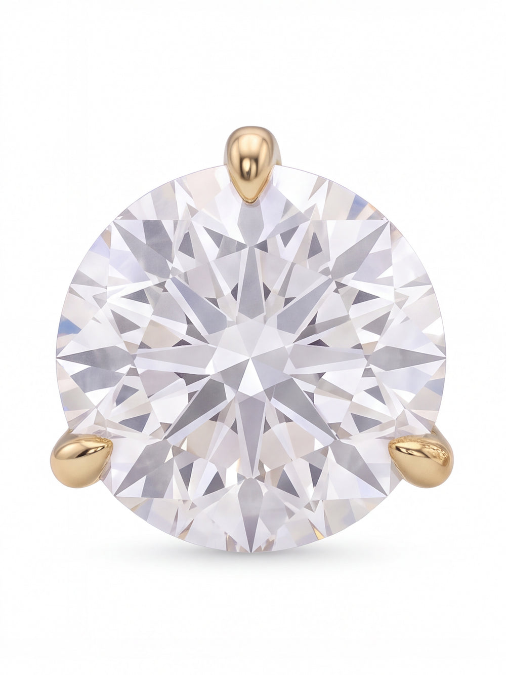 Par Arete Diamantes Lab-Grown Solitario Corte Redondo 2 Ct