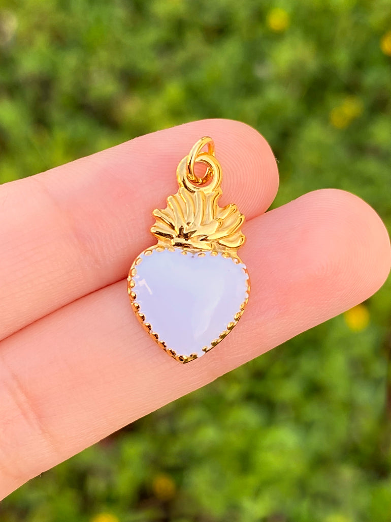 Dije Sagrado Corazon Blanco