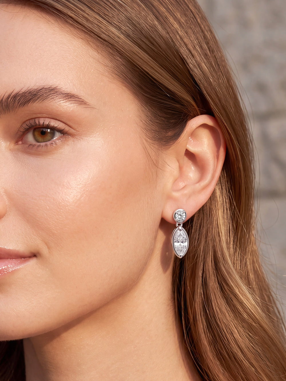 Par Arete Moissanita Corte Marquesa 2.4 CT