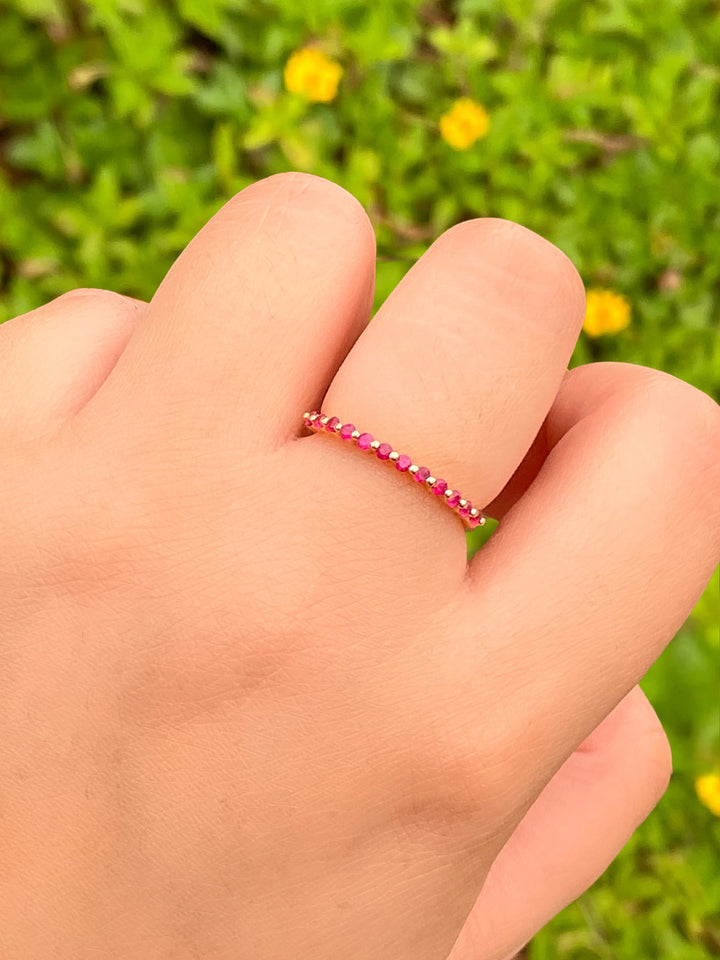 Anillo Corte Round 0.25 Ct Rubi Natural
