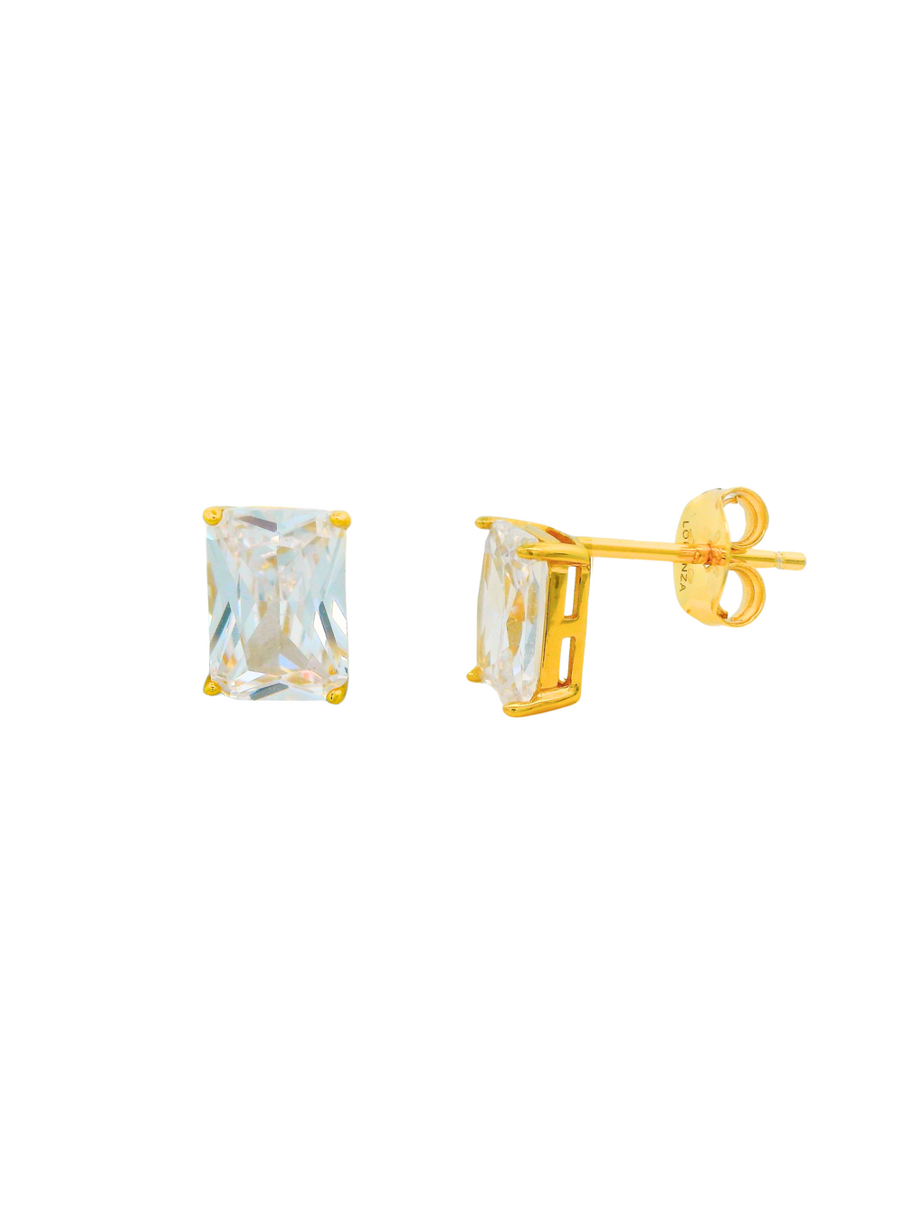 Par Arete Baguette Rectangular 7 mm