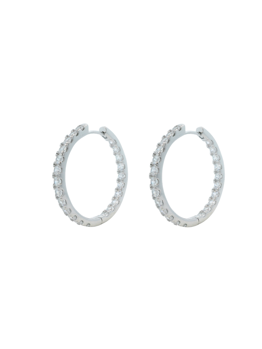 Par Arracada 30 mm Con Zirconias Interiores
