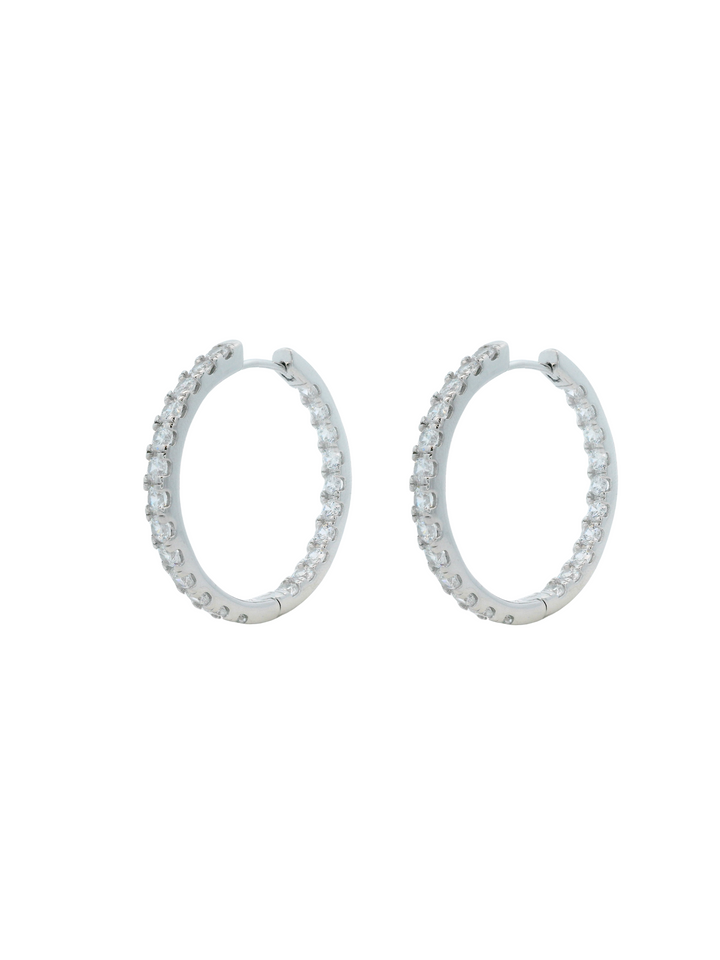 Par Arracada 30 mm Con Zirconias Interiores