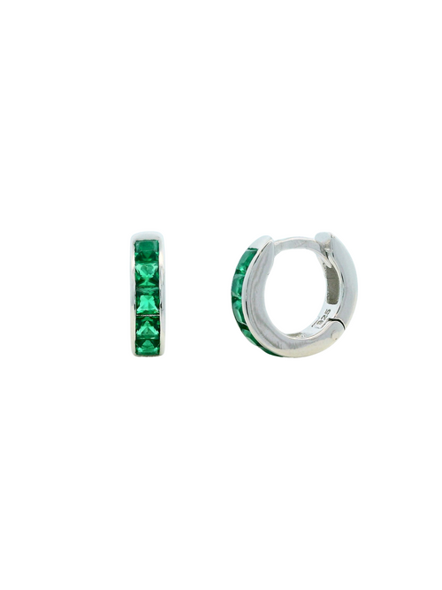 Arracada Con Zirconia Verde