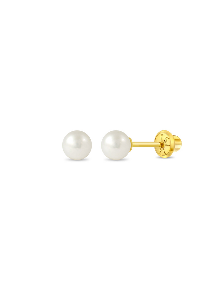 Broquel Perla Oro 14k