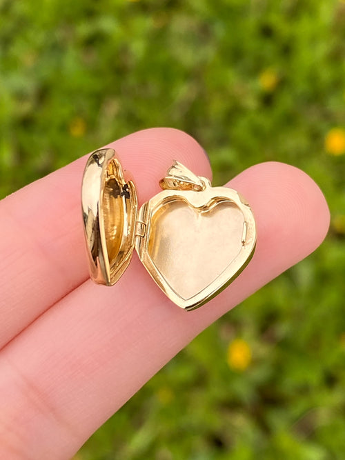 Dije Corazon Relicario Oro 14k