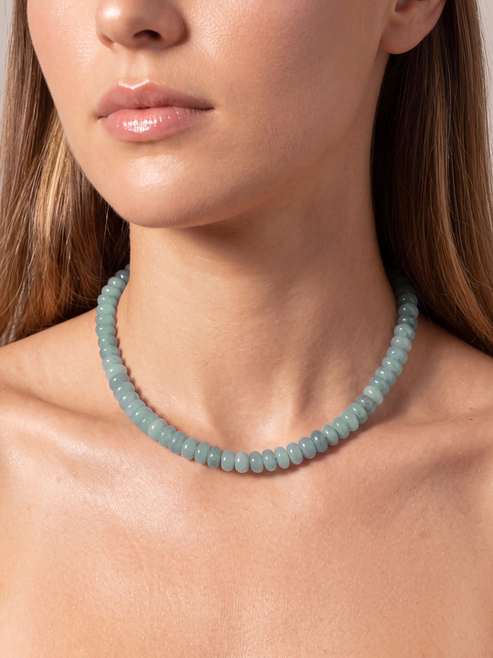 Choker Aros Piedra Natural 8 mm