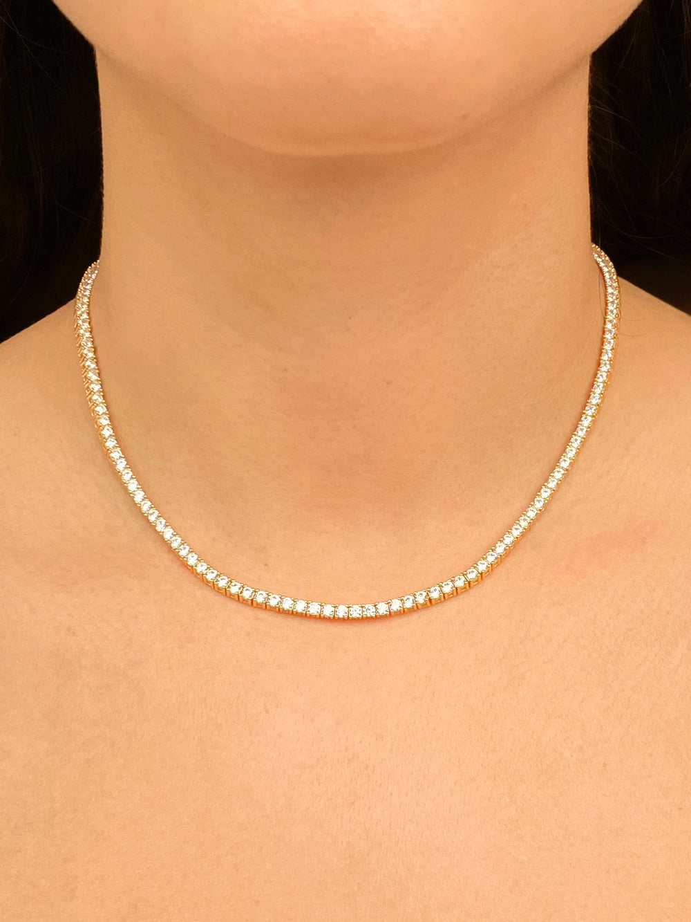 Choker Tennis Con Zirconias 3 mm