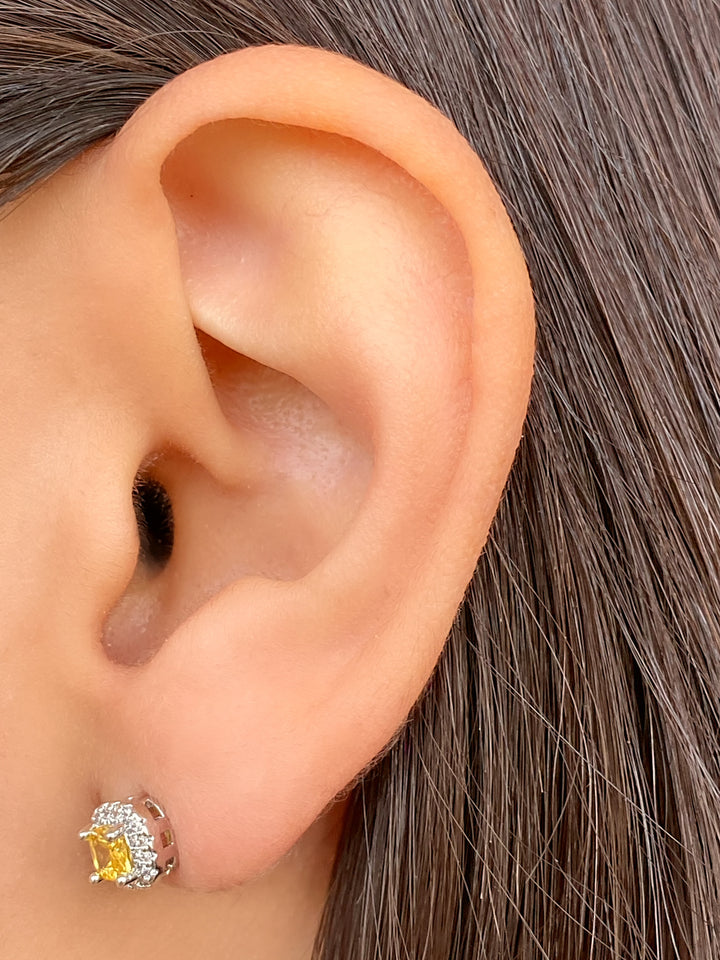 Par Arete Cuadrado Zirconias