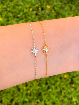 Pulsera Con Estrella Del Norte Zirconias