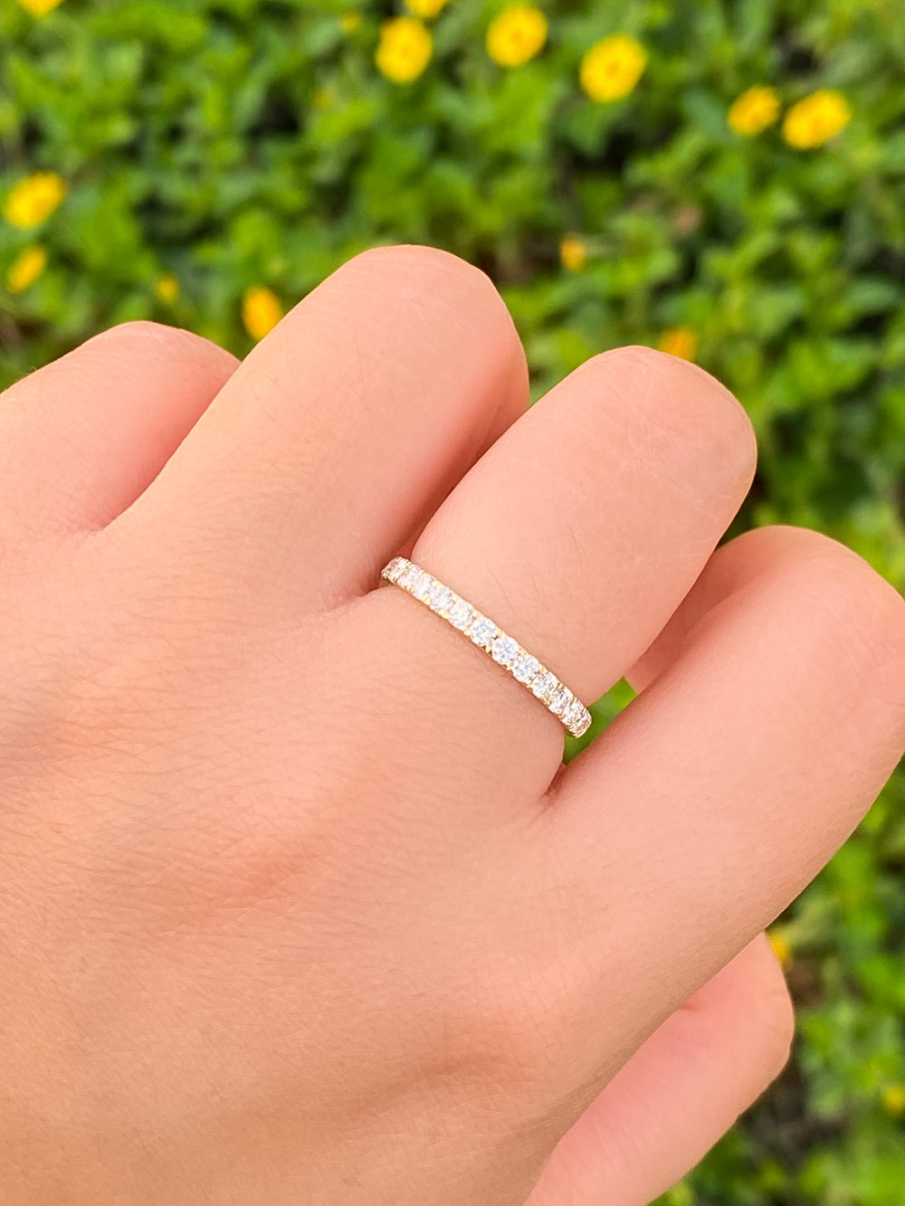 Anillo Media Churumbela Oro 14k 0.54 Ct Diamante Lab Grown