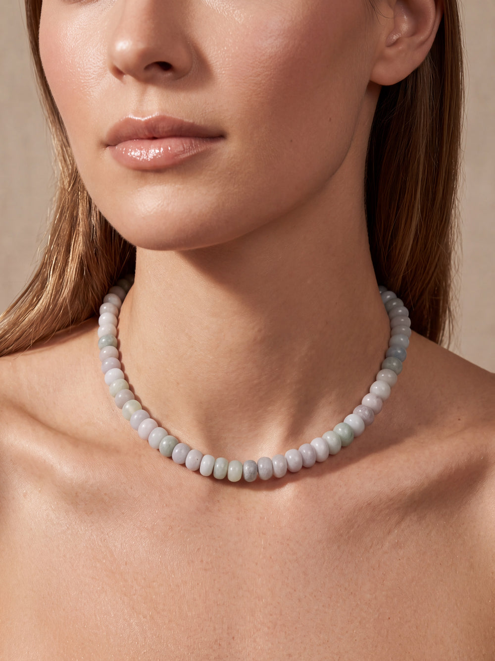 Choker Aros Piedra Natural 8 mm