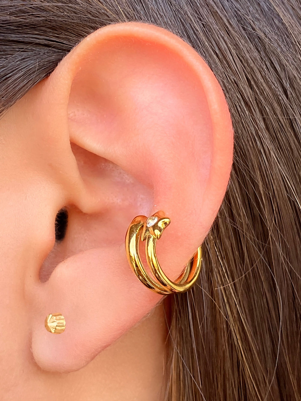 Ear Cuff Doble Con Estrella