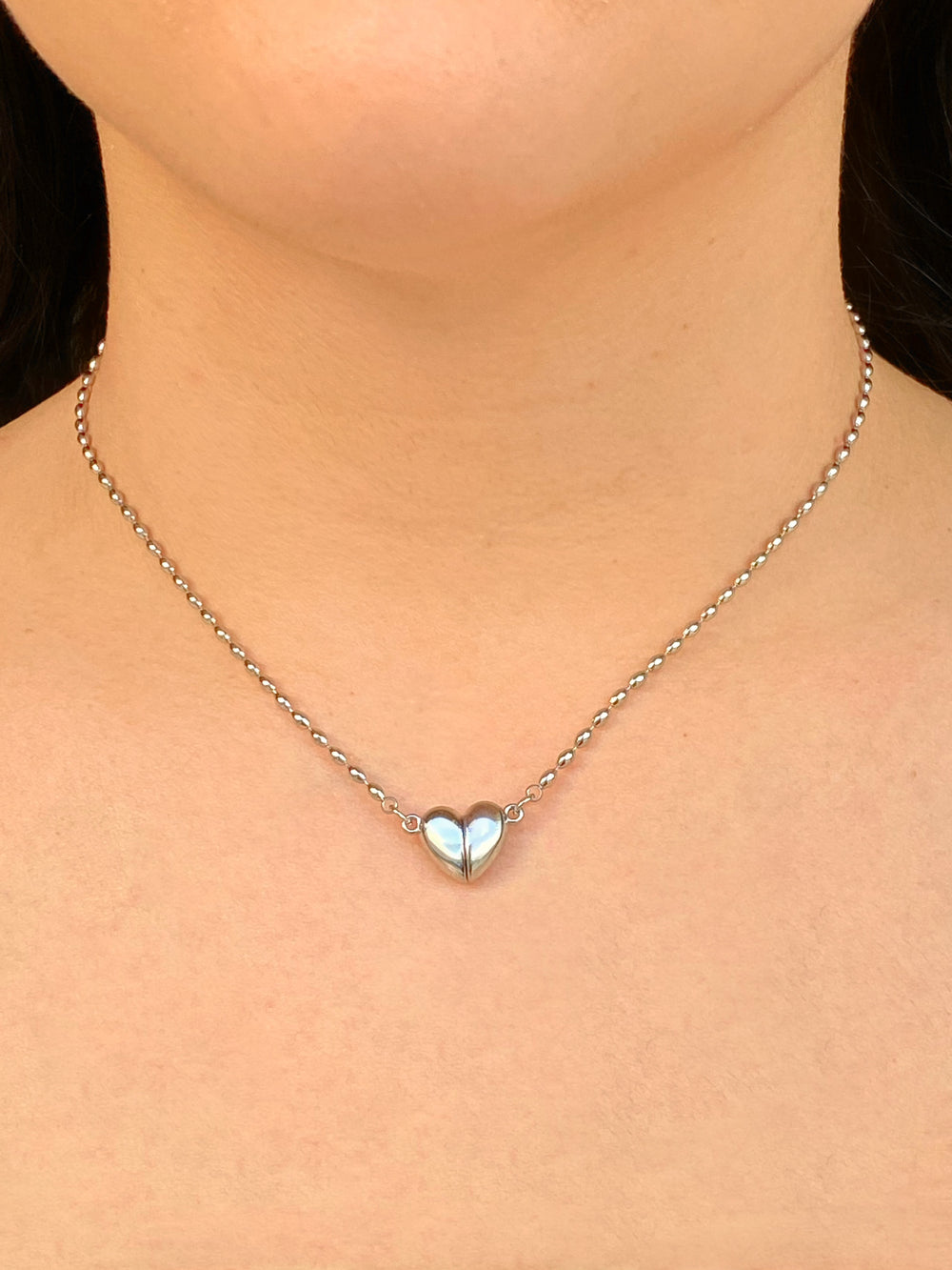 Choker Bolitas Con Corazon Dividido