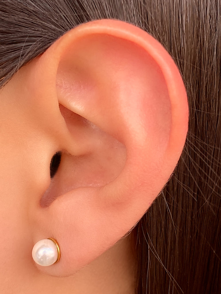 Par Arete Mini Perla 6 mm