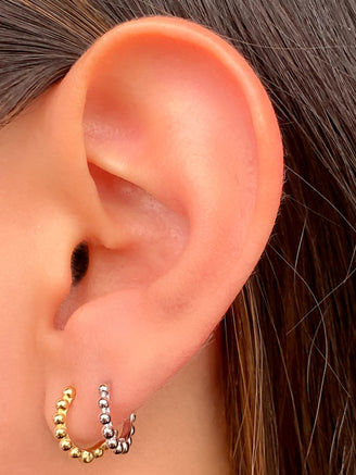 Arracada Con Bolitas 12 mm