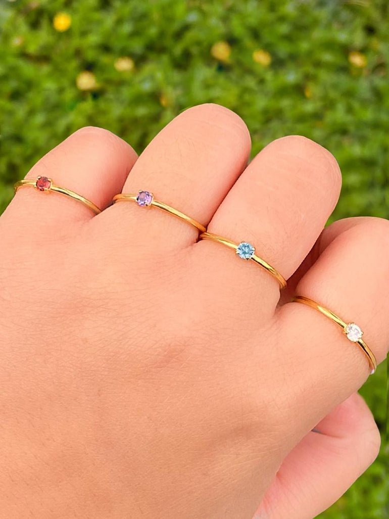 Anillo Zirconia Birthstone