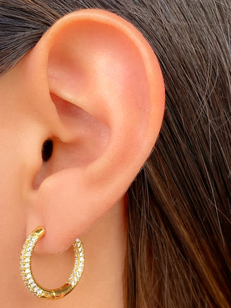 Par Arracada Con Zirconias 19 mm